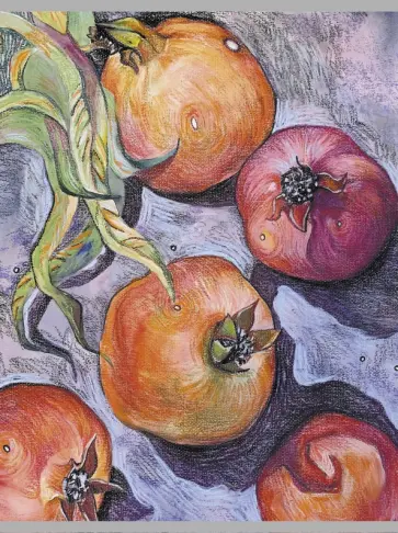 Тетрадь для конспектов Спелые гранаты, А4, 48 листов, клетка обложка книги