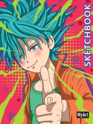 Аниме скетчбук Elektro boy, 64 листа обложка книги