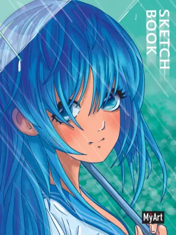 Аниме скетчбук. Под дождем, 64 листа обложка книги