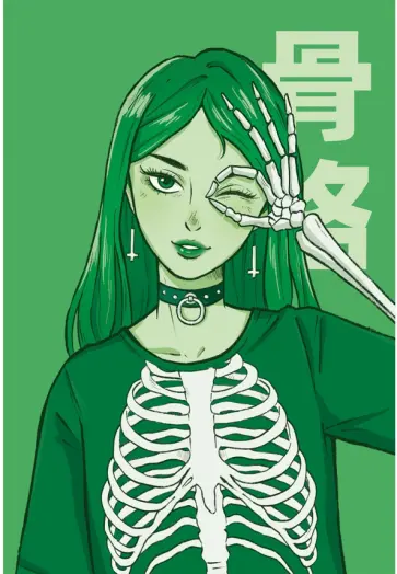 Точкабук аниме. Девушка-скелет, 48 листов обложка книги