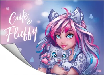 Пленка цветная для уроков труда Девушка с барсом обложка книги