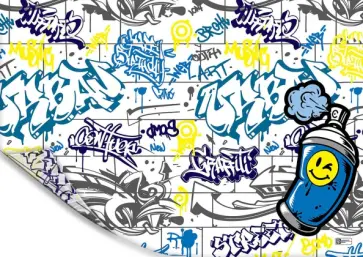 Пленка цветная для уроков труда Граффити обложка книги