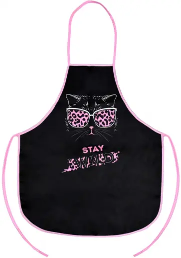 Фартук для уроков труда и рисования Стильная киса, без нарукавников обложка книги