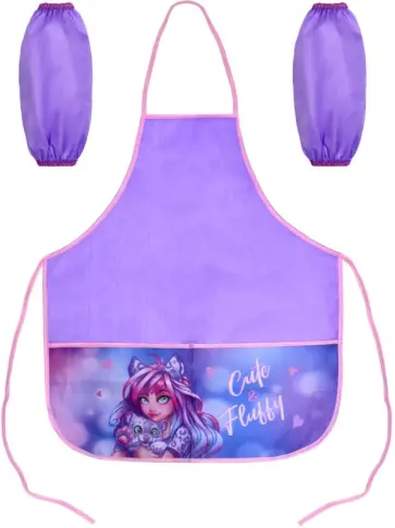 Фартук с нарукавниками для уроков труда Девушка с барсом обложка книги