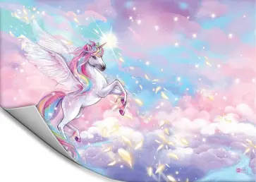 Пленка цветная для уроков труда Радужный единорог обложка книги