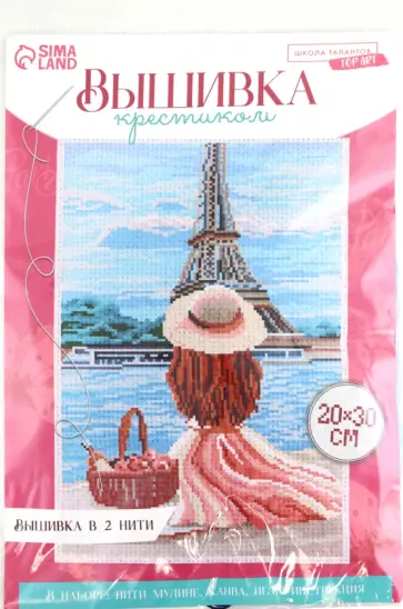 Вышивка крестиком Пикник в Париже обложка книги