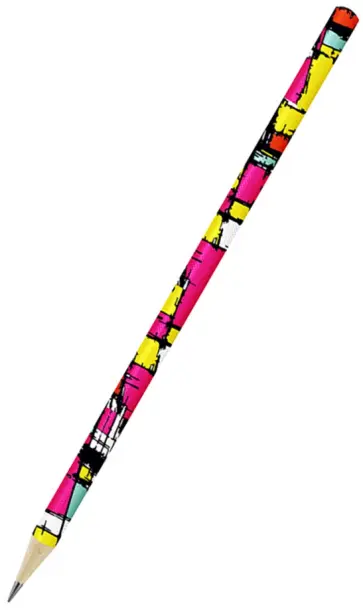 Карандаш чернографитный, заточенный Абстракция, HB обложка книги