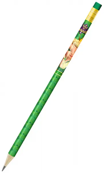 Карандаш чернографитный Василиса, с ластиком, заточенный, HB Карандаш чернографитный Василиса, с ластиком, заточенный, HB обложка книги