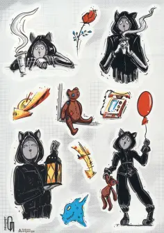 Наклейки Городской сумасшедший обложка книги