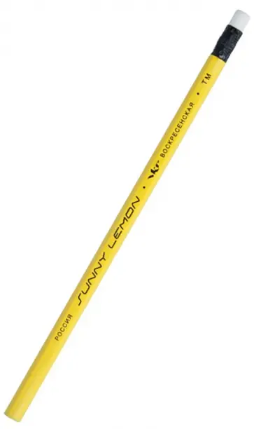 Карандаш чернографитный, HB, незаточенный с ластиком обложка книги