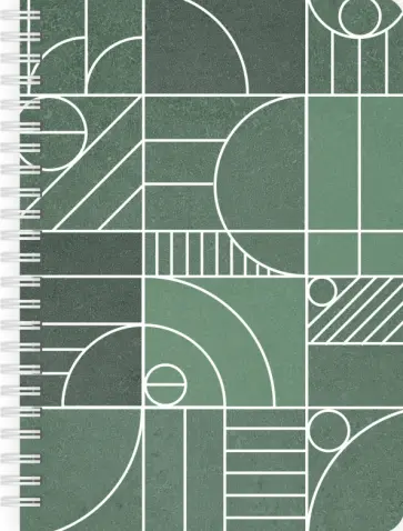 Планер на неделю Зеленая геометрия, А5, 83 листа обложка книги