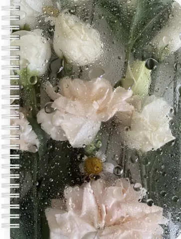 Блокнот Цветы, А5, 83 листа, точка обложка книги