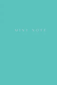 Mint Note. Стильный блокнот с "мятными" страницами, А5 обложка книги