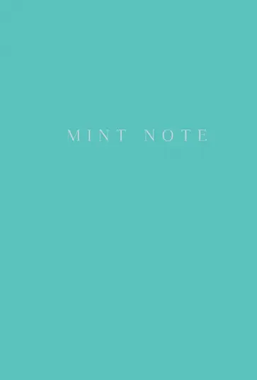Mint Note. Стильный блокнот с "мятными" страницами, А5 обложка книги
