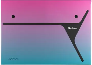 Папка-конверт на 2-х кнопках Radiance. Розовый/голубой градиент, А4 обложка книги