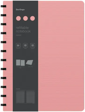 Бизнес-тетрадь Instinct. Фламинго, А4, 80 листов, клетка обложка книги