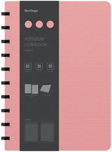 Бизнес-тетрадь Instinct. Фламинго, В5+, 80 листов, клетка обложка книги