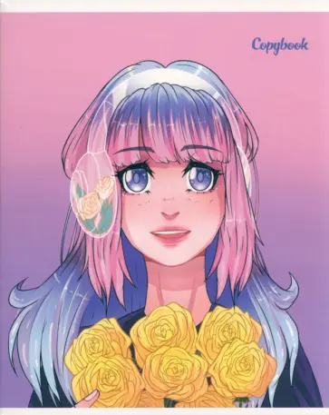 Тетрадь Анимэ, 48 листов, клетка, в ассортименте обложка книги