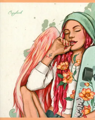 Тетрадь Ангелы, 48 листов, клетка, в ассортименте обложка книги