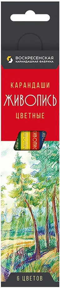 Карандаши цветные Живопись, 6 цветов Карандаши цветные Живопись, 6 цветов обложка книги