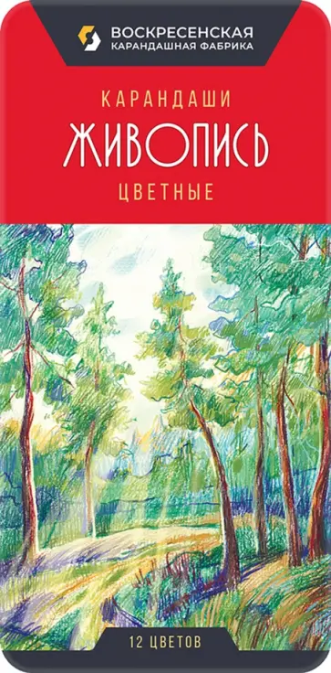 Карандаши цветные Живопись, 12 цветов Карандаши цветные Живопись, 12 цветов обложка книги