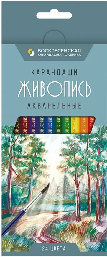 Карандаши цветные акварельные Живопись, 24 цвета Карандаши цветные акварельные Живопись, 24 цвета обложка книги