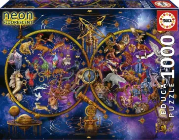 Пазл-1000 Созвездия, неон обложка книги