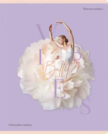 Тетрадь Ballet, 96 листов, линия, в ассортименте обложка книги