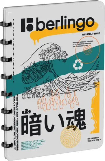 Бизнес-тетрадь Glyph, А5+, 80 листов, клетка обложка книги