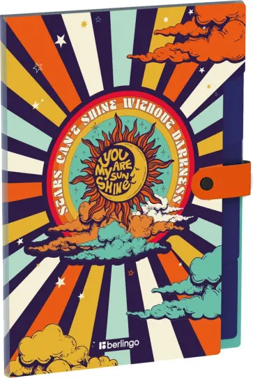 Папка на кнопке Groovy, 5 отделений обложка книги