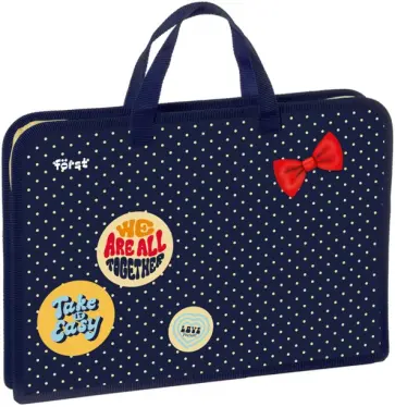 Папка с ручками Горошек, А4 обложка книги