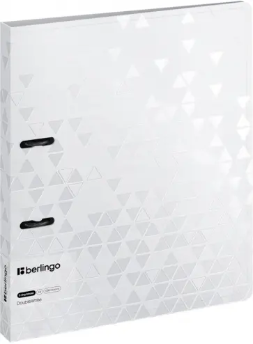Папка на 2-х кольцах DoubleWhite, белая обложка книги