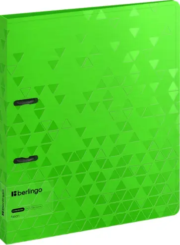 Папка на 2-х кольцах Neon, зеленый неон обложка книги