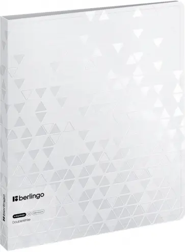 Папка на 4-х кольцах DoubleWhite, белая обложка книги