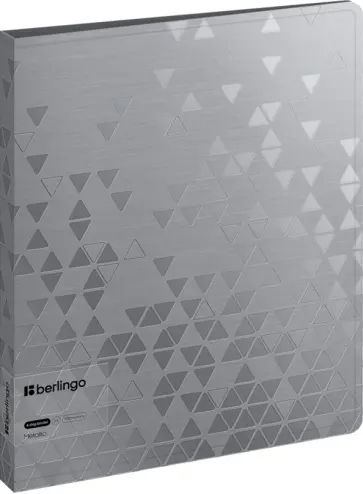 Папка на 4-х кольцах Metallic, серебряный металлик обложка книги