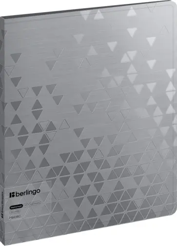 Папка с 20 вкладышами Metallic, серебряный металлик обложка книги