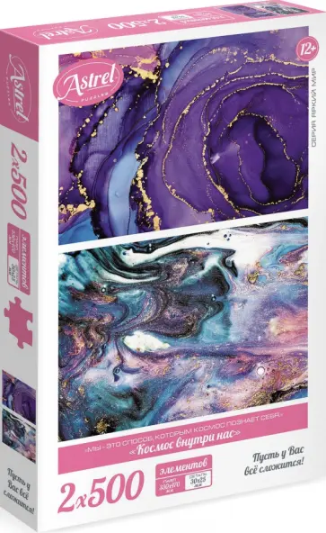 Набор пазлов 2 в 1 Космос внутри нас, по 500 элементов обложка книги