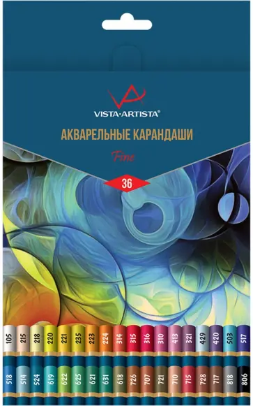 Карандаши акварельные Fine, 36 цветов обложка книги