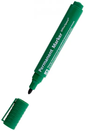 Маркер перманентный, зеленый Маркер перманентный, зеленый обложка книги