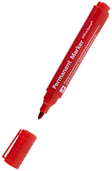 Маркер перманентный, красный Маркер перманентный, красный обложка книги