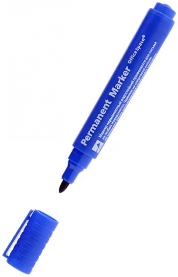 Маркер перманентный, синий Маркер перманентный, синий обложка книги