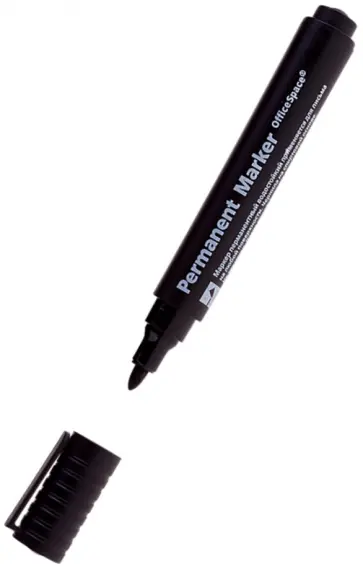 Маркер перманентный, черный обложка книги