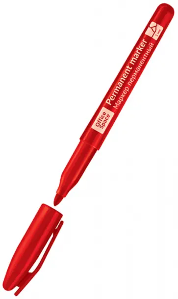 Маркер перманентный, красный Маркер перманентный, красный обложка книги
