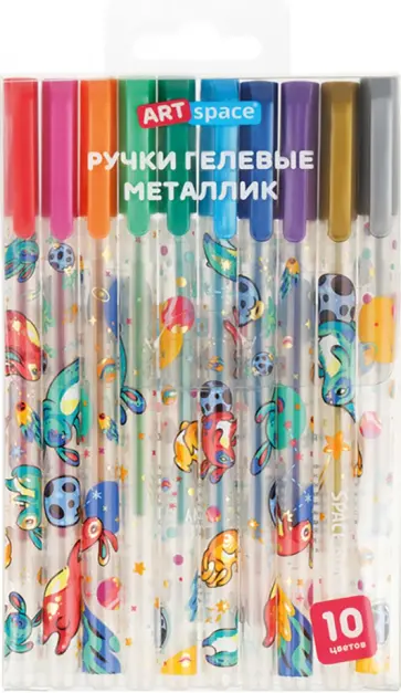 Набор гелевых ручек Space Bunny, металлик, 10 цветов Набор гелевых ручек Space Bunny, металлик, 10 цветов обложка книги