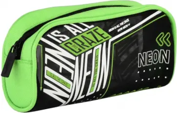 Пенал школьный Неон, зеленый обложка книги