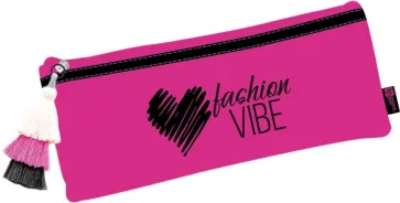 Пенал школьный Вайб твоего сердца, розовый обложка книги