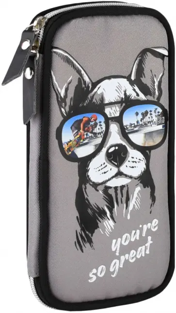 Пенал школьный Собака в очках обложка книги