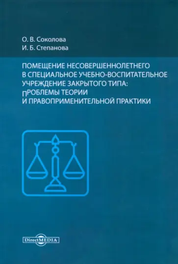 Соколова, Степанова - Помещение несовершеннолетнего в специальное учебно-воспитательное учреждение закрытого типа обложка книги