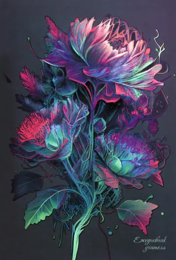 Ежедневник учителя Цветок, А5, 144 листа обложка книги