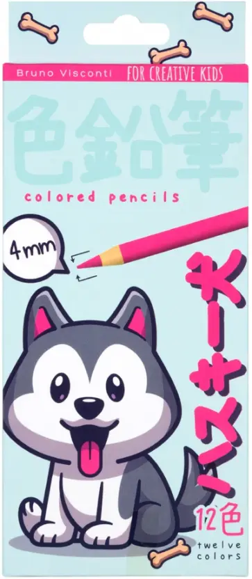 Карандаши цветные пластиковые Kawaii Animals, 12 цветов, в ассортименте Карандаши цветные пластиковые Kawaii Animals, 12 цветов, в ассортименте обложка книги